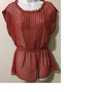 Forever 21 Red Polka Dot Blouse